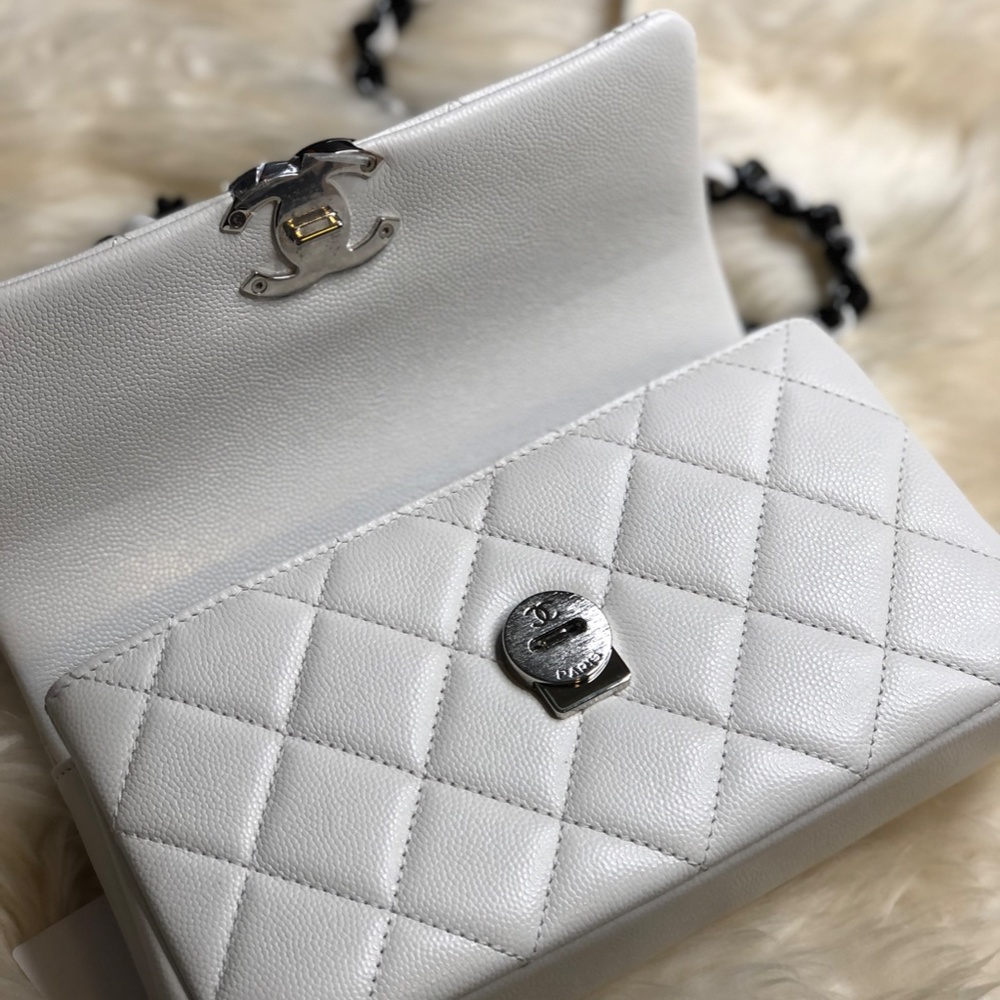 NEW 21C White Caviar Mini Rectangular Chunky Chain - Picture 6 of 8